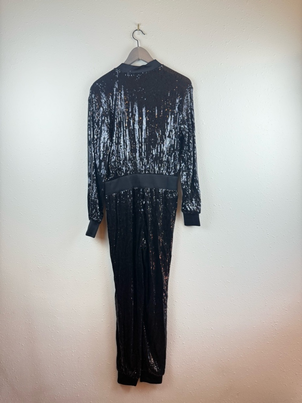 Sequins Black Long Sleeve Women’s Jumpsuit Size Small NWT - Picture 8 of 12